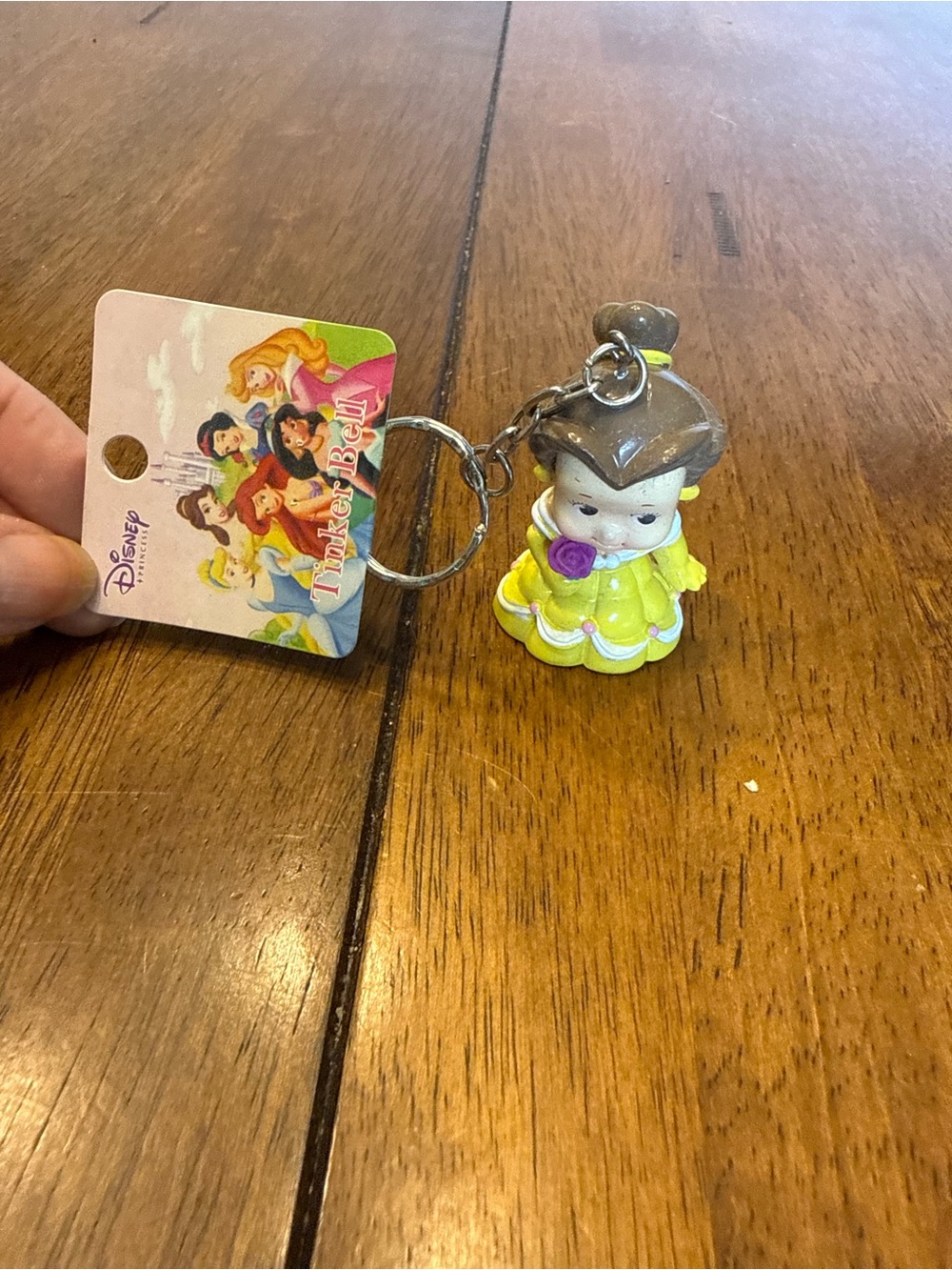 Disney Belle Yellow and Brown Keychain Charm